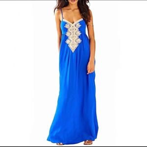 RARE Stunning Blue Lily Pulitzer Kelsea Maxi - Size 4